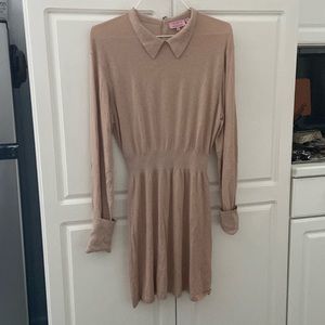 Ted Baker, London size S long sleeves roll up cuffs button back collar dress